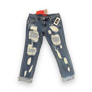 Distressed boyfriend jeans | Size: medium
